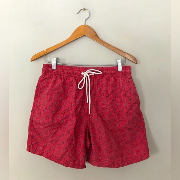 Rod & Gunn | men’s red flamingo swim trunks | size medium - Picture 1 of 8